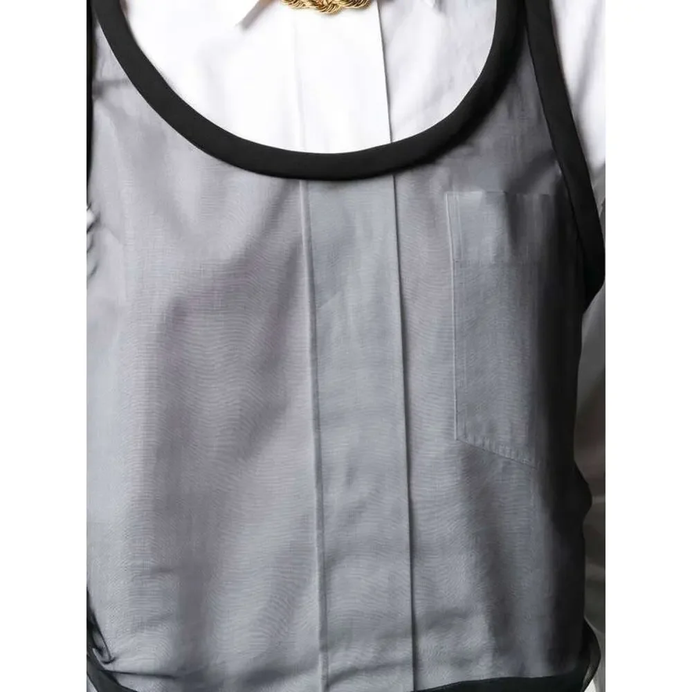 New VALENTINO Garavani Sheer 100% Silk Tank Top - Picture 7 of 10